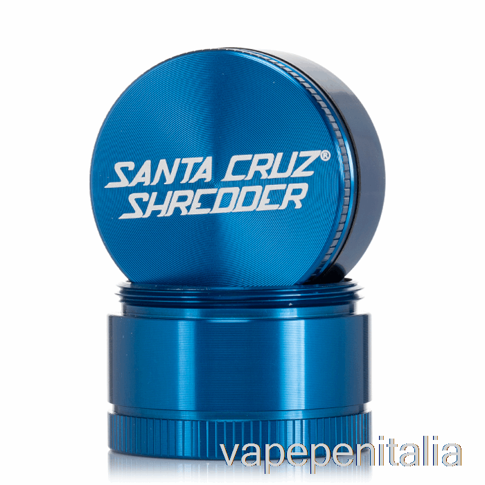 Scatola Vape Mod Santa Cruz Trituratore 1,6 Pollici Piccolo Smerigliatrice A 3 Pezzi Blu (40 Mm)